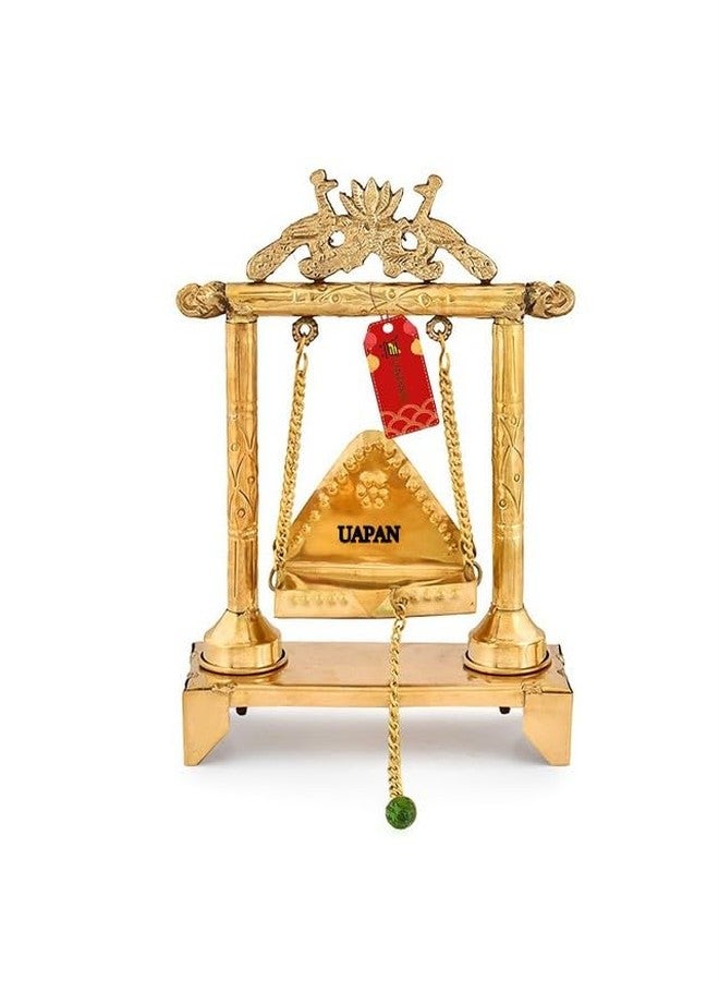UAPAN Brass Spiritual Handicrafted Pooja Jhula | Swing | Palana | Nand Gopal Palana I Lord Ganesha, Brass Statue(Small Brass Jhula) - Image 1